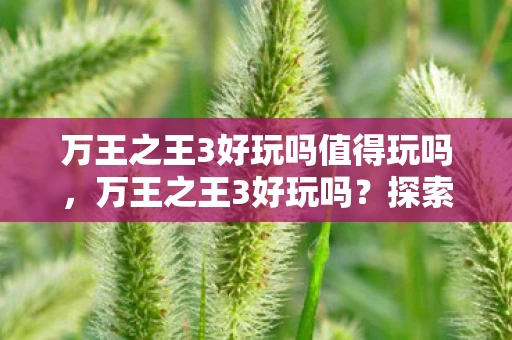 万王之王3好玩吗值得玩吗,万王之王3好玩吗?探索这款经典游戏的魅力 万王之王3好玩吗值得玩吗,万王之王3好玩吗?探索这款经典游戏的魅力