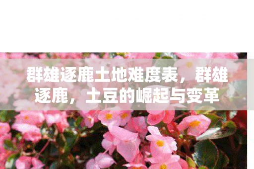 群雄逐鹿土地难度表，群雄逐鹿，土豆的崛起与变革