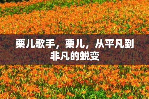 栗儿歌手,栗儿,从平凡到非凡的蜕变 栗儿歌手,栗儿,从平凡到非凡的蜕变