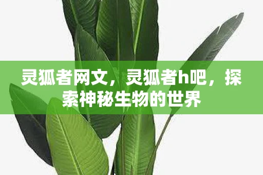 灵狐者网文,灵狐者h吧,探索神秘生物的世界 灵狐者网文,灵狐者h吧,探索神秘生物的世界