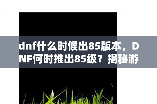 dnf什么时候出85版本，DNF何时推出85级？揭秘游戏更新计划