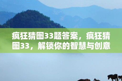 疯狂猜图33题答案，疯狂猜图33，解锁你的智慧与创意