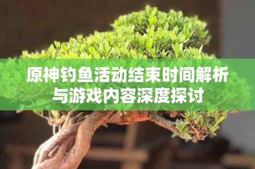 原神钓鱼活动结束时间解析与游戏内容深度探讨图片
