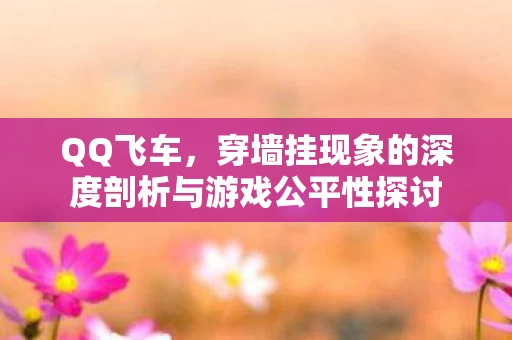 穿墙挂现象的深度剖析与游戏公平性探讨图片