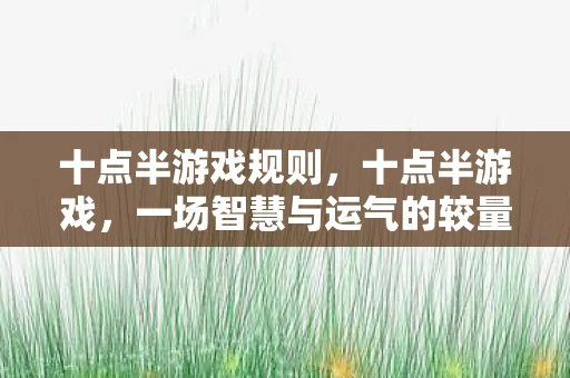 十点半游戏规则，十点半游戏，一场智慧与运气的较量