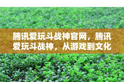腾讯爱玩斗战神官网，腾讯爱玩斗战神，从游戏到文化的深度探索