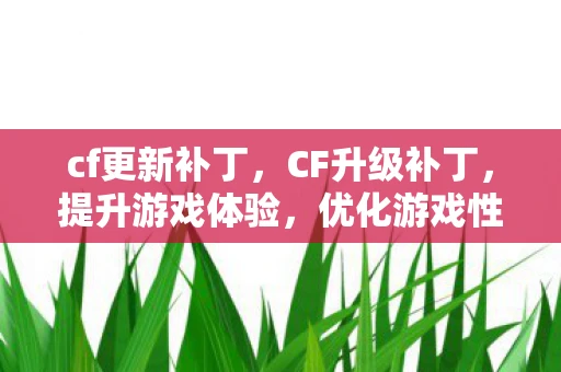 cf更新补丁，CF升级补丁，提升游戏体验，优化游戏性能