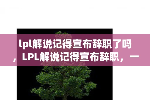 lpl解说记得宣布辞职了吗,LPL解说记得宣布辞职,一段传奇解说的落幕与未来展望 lpl解说记得宣布辞职了吗,LPL解说记得宣布辞职,一段传奇解说的落幕与未来展望