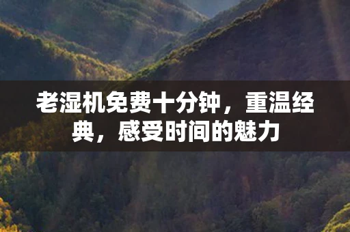 老湿机免费十分钟，重温经典，感受时间的魅力