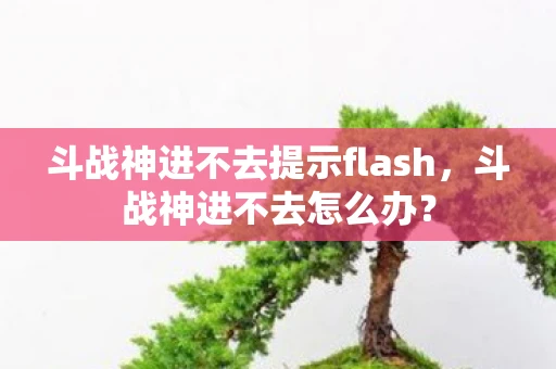 斗战神进不去提示flash，斗战神进不去怎么办？