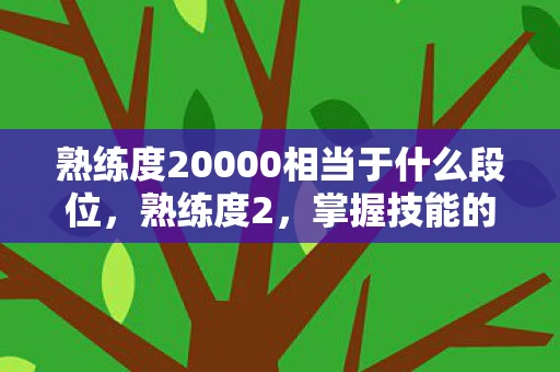 熟练度20000相当于什么段位，熟练度2，掌握技能的新起点
