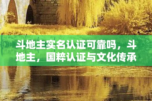 斗地主实名认证可靠吗，斗地主，国粹认证与文化传承