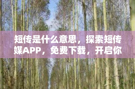 短传是什么意思,探索短传媒APP,免费下载,开启你的信息获取新篇章 短传是什么意思,探索短传媒APP,免费下载,开启你的信息获取新篇章