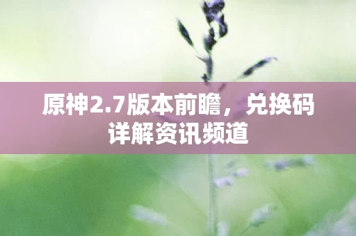 兑换码详解资讯频道图片