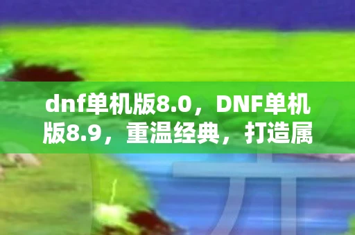 dnf单机版8.0，DNF单机版8.9，重温经典，打造属于你的地下城世界