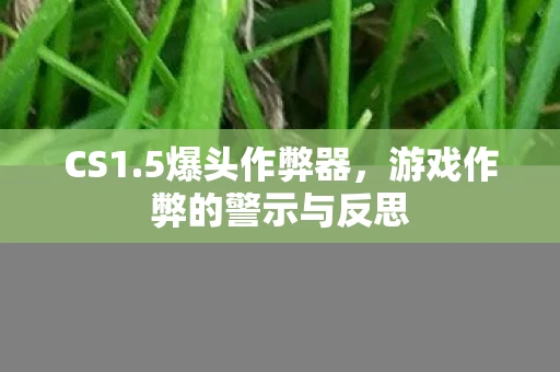 CS1.5爆头作弊器，游戏作弊的警示与反思