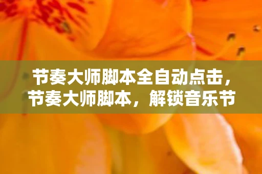 节奏大师脚本全自动点击，节奏大师脚本，解锁音乐节奏新境界
