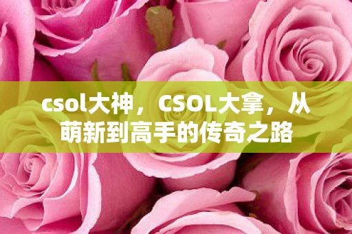 csol大神,CSOL大拿,从萌新到高手的传奇之路 csol大神,CSOL大拿,从萌新到高手的传奇之路