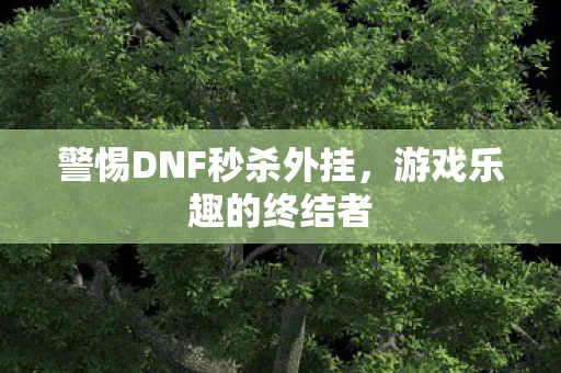 警惕DNF秒杀外挂，游戏乐趣的终结者