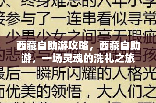 西藏自助游攻略，西藏自助游，一场灵魂的洗礼之旅