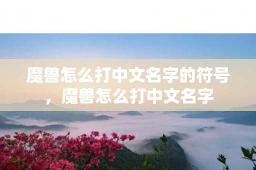 魔兽怎么打中文名字的符号，魔兽怎么打中文名字