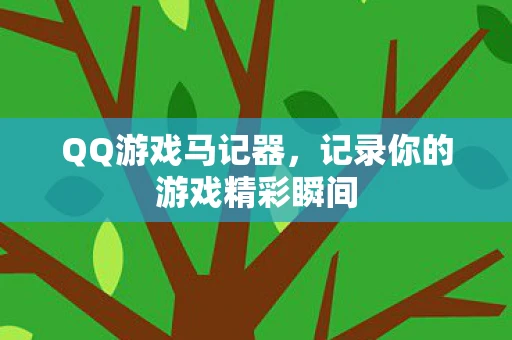 QQ游戏马记器，记录你的游戏精彩瞬间