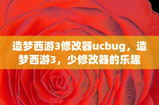 造梦西游3修改器ucbug,造梦西游3,少修改器的乐趣与挑战 造梦西游3修改器ucbug,造梦西游3,少修改器的乐趣与挑战