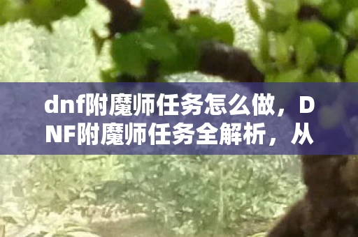 dnf附魔师任务怎么做，DNF附魔师任务全解析，从入门到精通的攻略