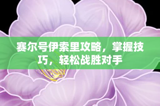 赛尔号伊索里攻略图片