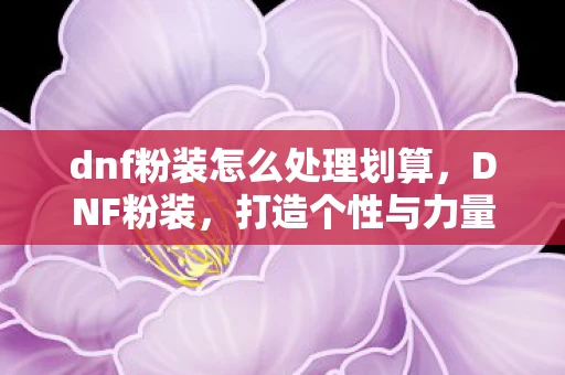 dnf粉装怎么处理划算，DNF粉装，打造个性与力量的完美结合