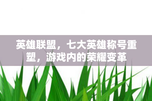 七大英雄称号重塑图片