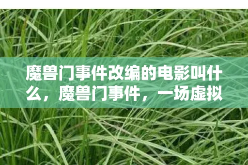 魔兽门事件改编的电影叫什么,魔兽门事件,一场虚拟世界的真实风暴 魔兽门事件改编的电影叫什么,魔兽门事件,一场虚拟世界的真实风暴