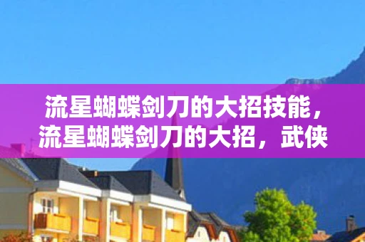 流星蝴蝶剑刀的大招技能，流星蝴蝶剑刀的大招，武侠世界中的极致美学