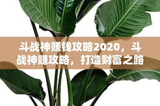 斗战神赚钱攻略2020，斗战神赚攻略，打造财富之路