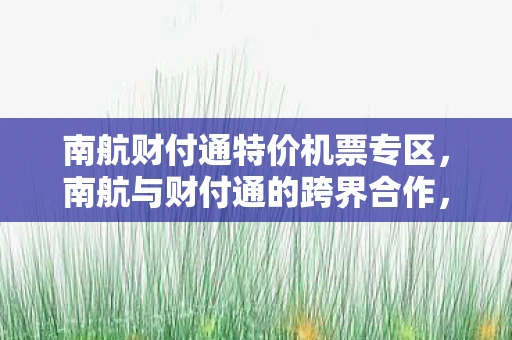 南航财付通特价机票专区,南航与财付通的跨界合作,航空与金融的深度融合 南航财付通特价机票专区,南航与财付通的跨界合作,航空与金融的深度融合