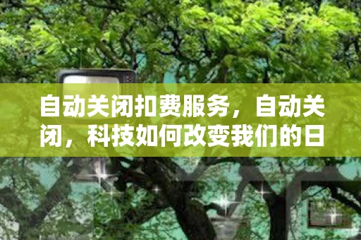 自动关闭扣费服务，自动关闭，科技如何改变我们的日常生活
