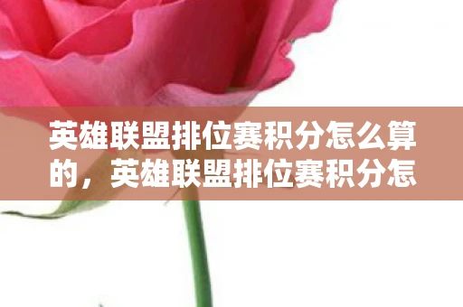 英雄联盟排位赛积分怎么算的,英雄联盟排位赛积分怎么算?详解S13赛季的积分机制 英雄联盟排位赛积分怎么算的,英雄联盟排位赛积分怎么算?详解S13赛季的积分机制