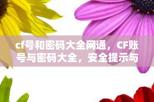cf号和密码大全网通，CF账号与密码大全，安全提示与保护建议
