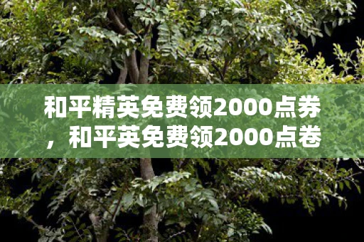和平精英免费领2000点券，和平英免费领2000点卷？揭秘背后的真相