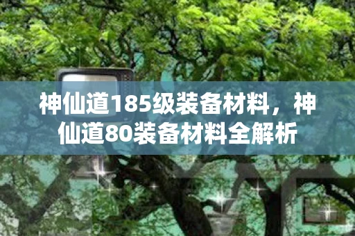 神仙道185级装备材料,神仙道80装备材料全解析 神仙道185级装备材料,神仙道80装备材料全解析