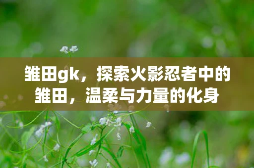 雏田gk，探索火影忍者中的雏田，温柔与力量的化身