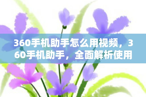 360手机助手怎么用视频，360手机助手，全面解析使用教程