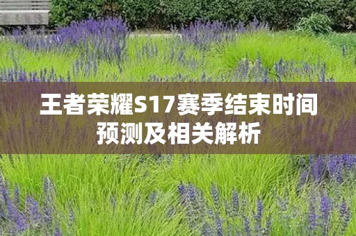 王者荣耀S17赛季结束时间预测及相关解析图片