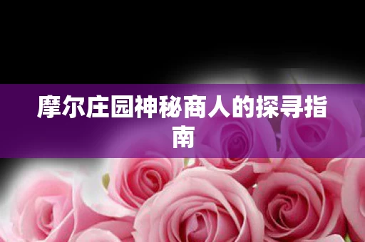 摩尔庄园神秘商人的探寻指南图片