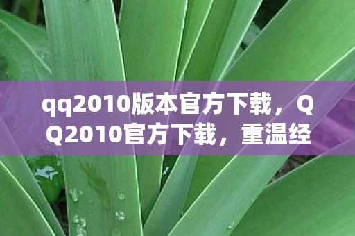 qq2010版本官方下载，QQ2010官方下载，重温经典，免费体验