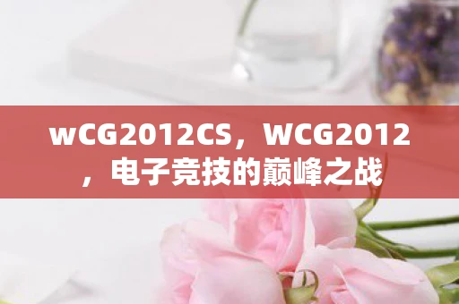 wCG2012CS，WCG2012，电子竞技的巅峰之战