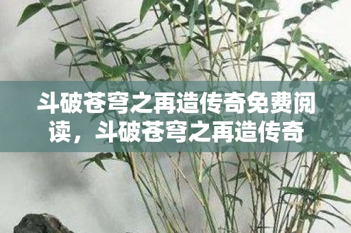 斗破苍穹之再造传奇免费阅读，斗破苍穹之再造传奇