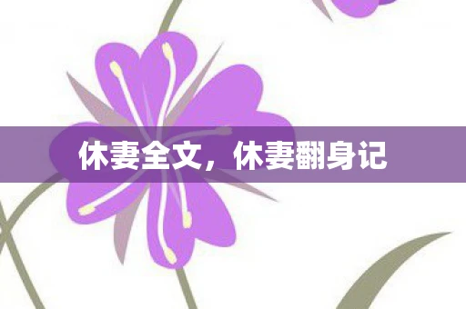 休妻全文，休妻翻身记
