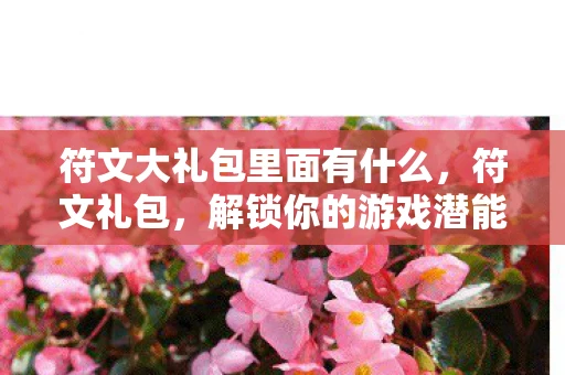 符文大礼包里面有什么，符文礼包，解锁你的游戏潜能