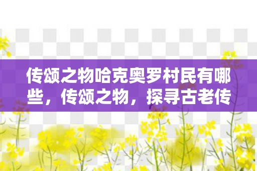 传颂之物哈克奥罗村民有哪些，传颂之物，探寻古老传说中的神秘魅力